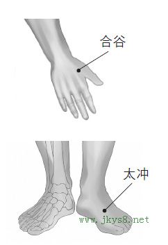 合谷、太沖