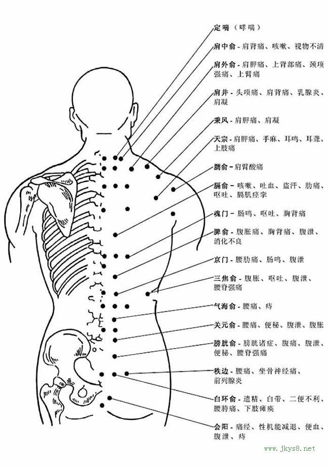 圖片詳解-人體穴位、經(jīng)脈及對應(yīng)疾病大全