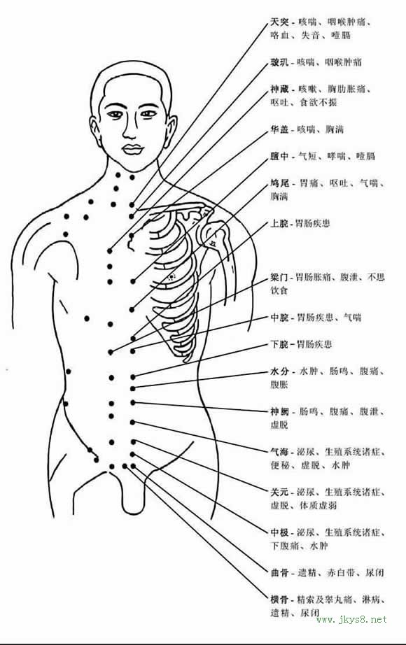 圖片詳解-人體穴位、經(jīng)脈及對應(yīng)疾病大全