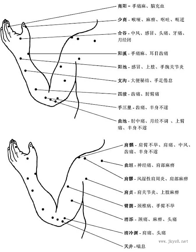 圖片詳解-人體穴位、經(jīng)脈及對應(yīng)疾病大全